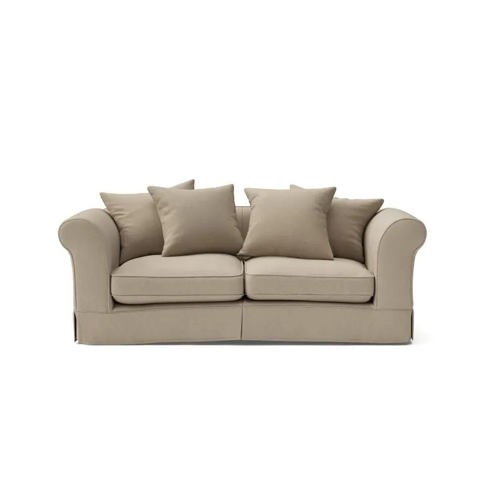 3-Seater Sofa with Removable Covers - Natural, House Linen Mix image