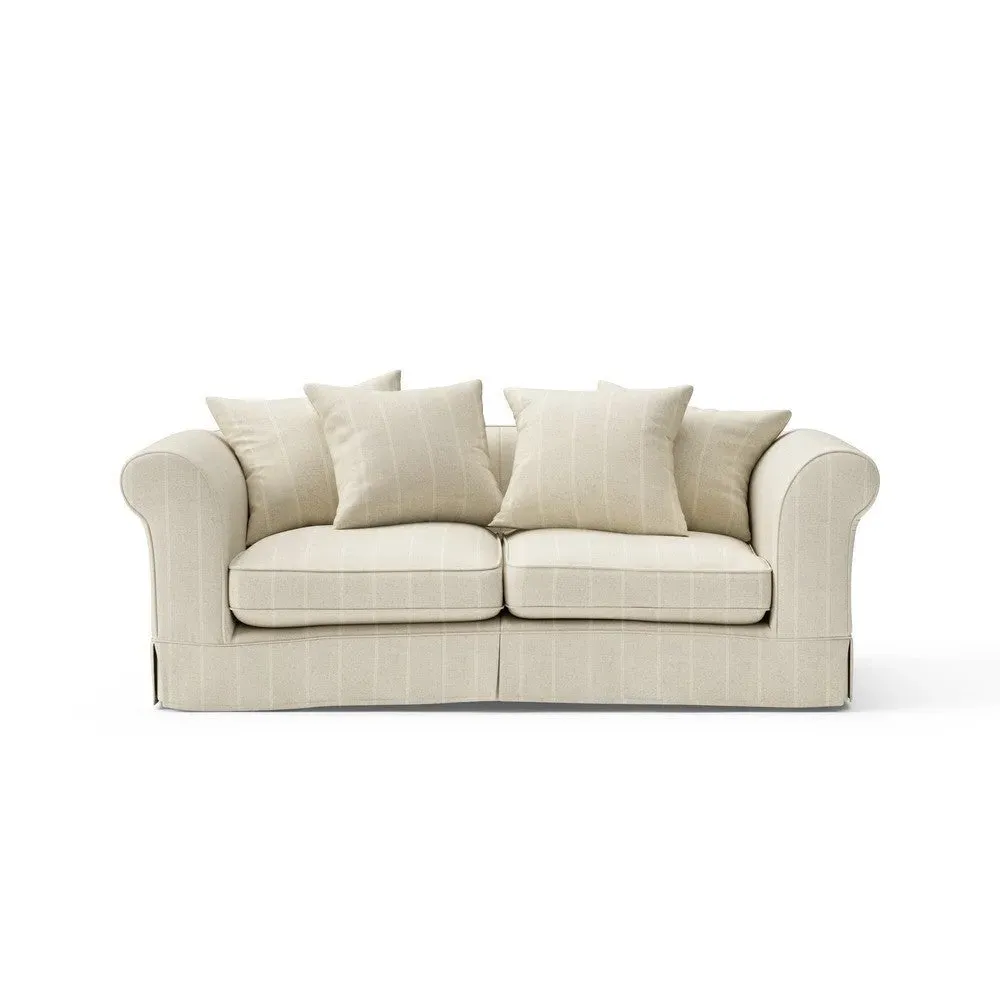 3-Seater Sofa with Removable Covers - Natural