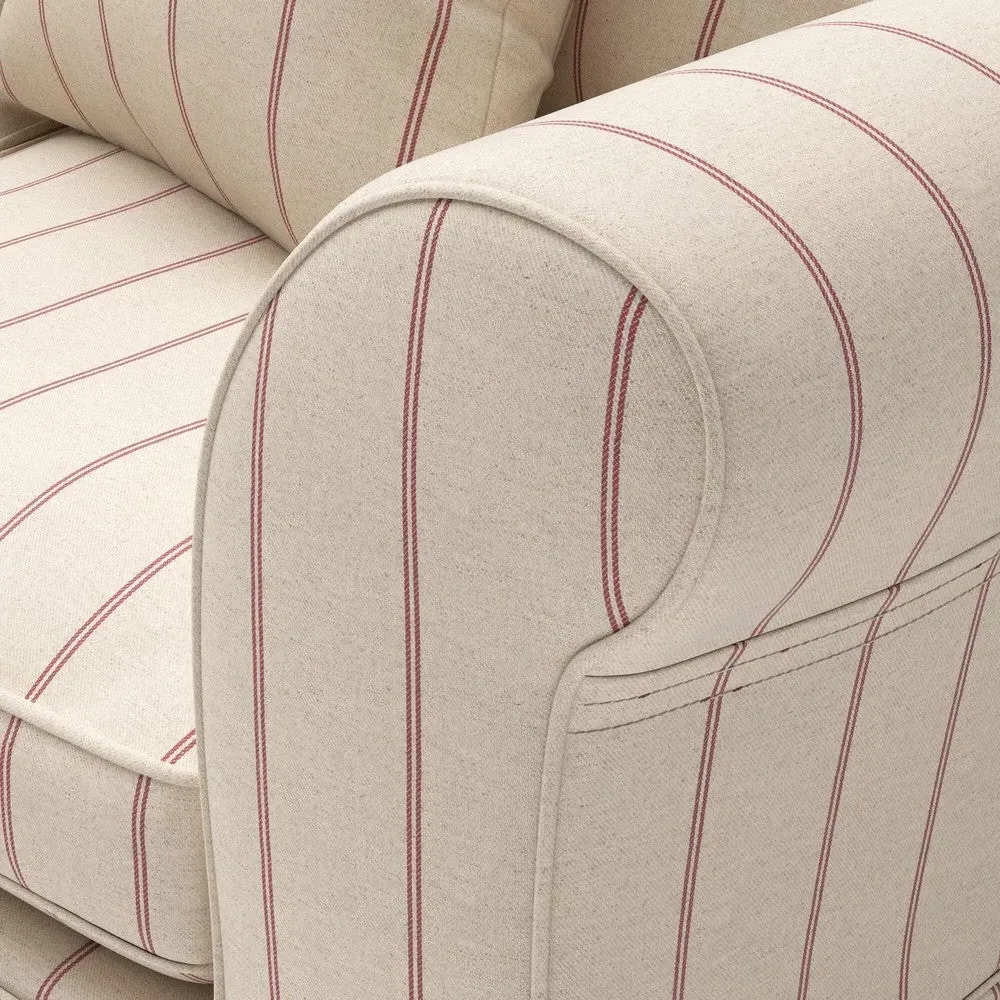 3-Seater Sofa with Removable Covers - Raspberry