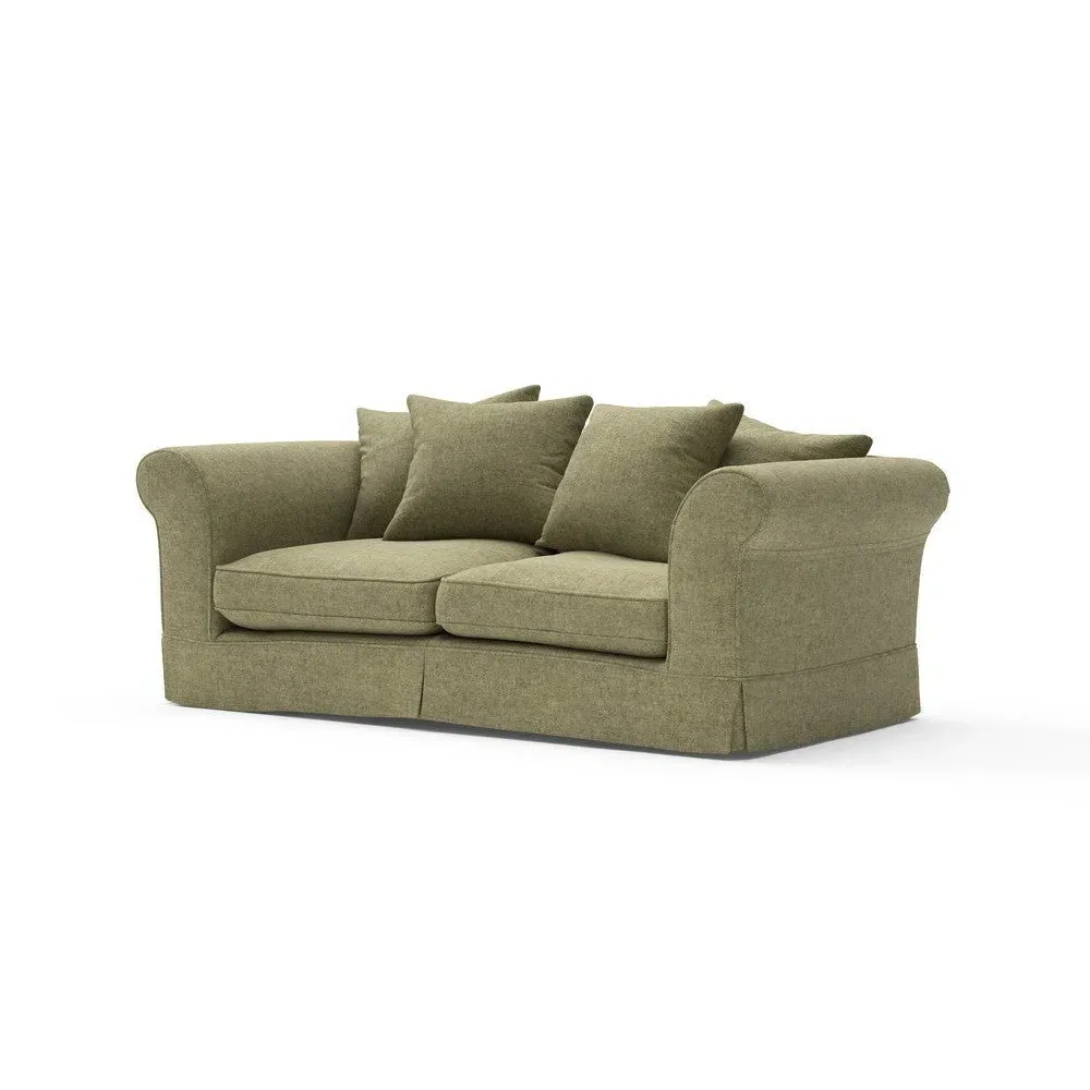 3-Seater Sofa with Removable Covers - Sage, Aquaclean Oxford