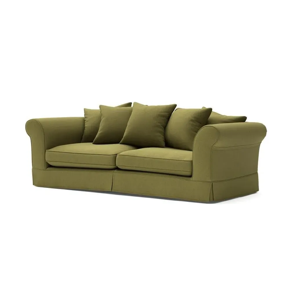 4-Seater Sofa - Green, House Linen Mix