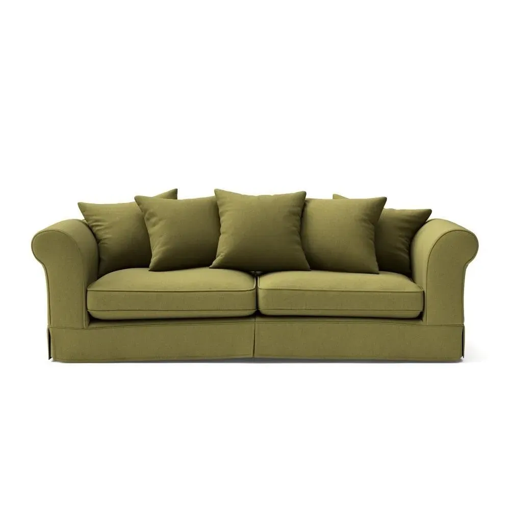4-Seater Sofa - Green, House Linen Mix