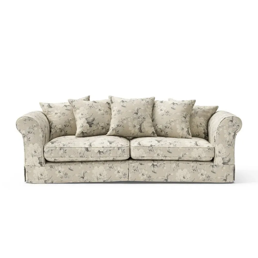 4-Seater Sofa with Removable Covers - Clay, Broadway Floral