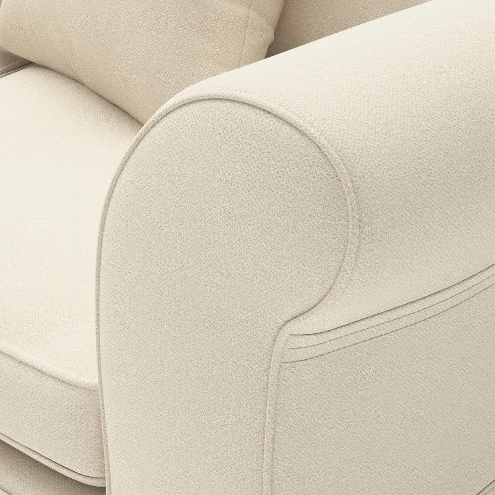 4-Seater Sofa with Removable Covers - Cream, House Weave