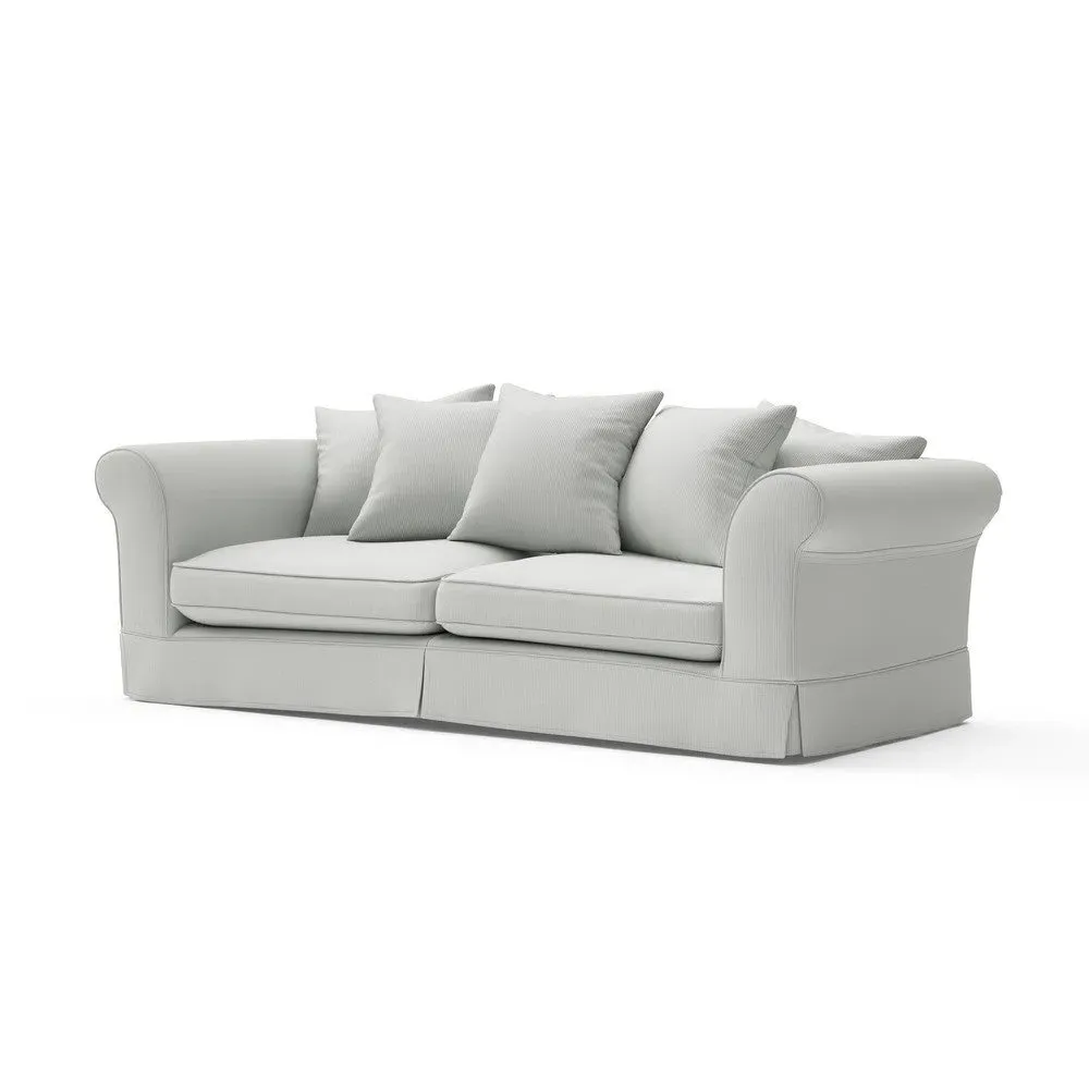 4-Seater Sofa with Removable Covers - Duck Egg