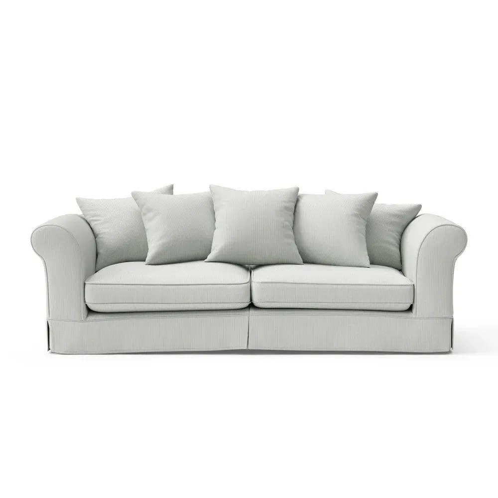 4-Seater Sofa with Removable Covers - Duck Egg