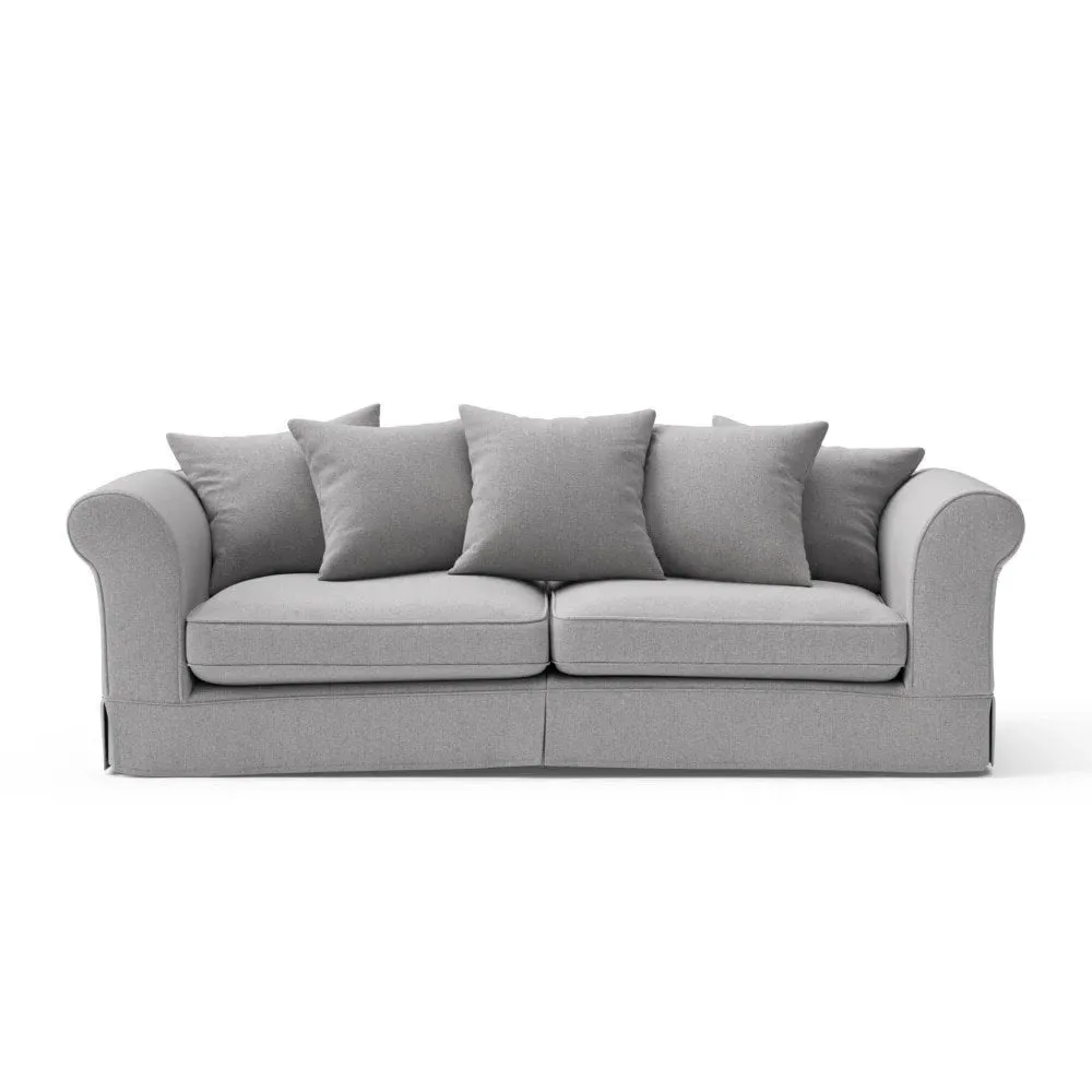 4-Seater Sofa with Removable Covers - Grey