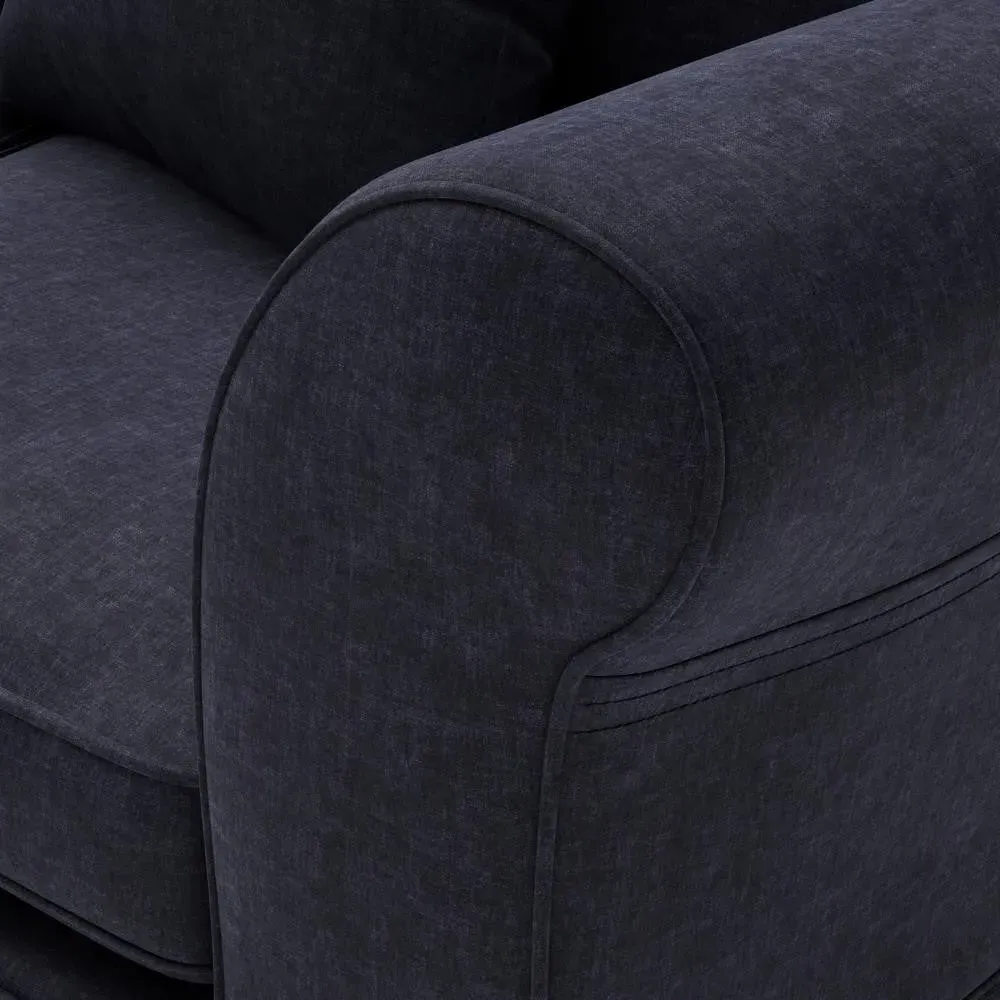 4-Seater Sofa with Removable Covers - Ink, Eco Chenille