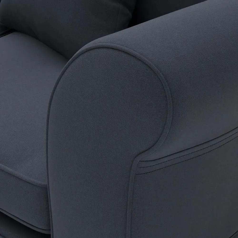 4-Seater Sofa with Removable Covers - Ink, House Linen Mix