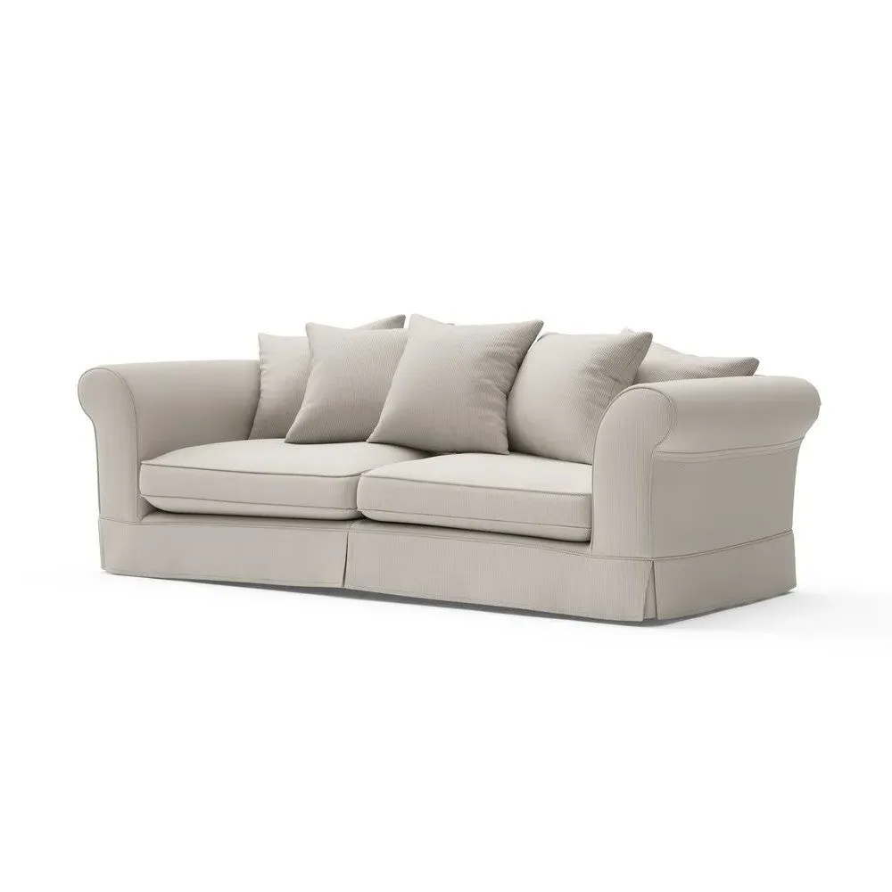 4-Seater Sofa with Removable Covers - Natural
