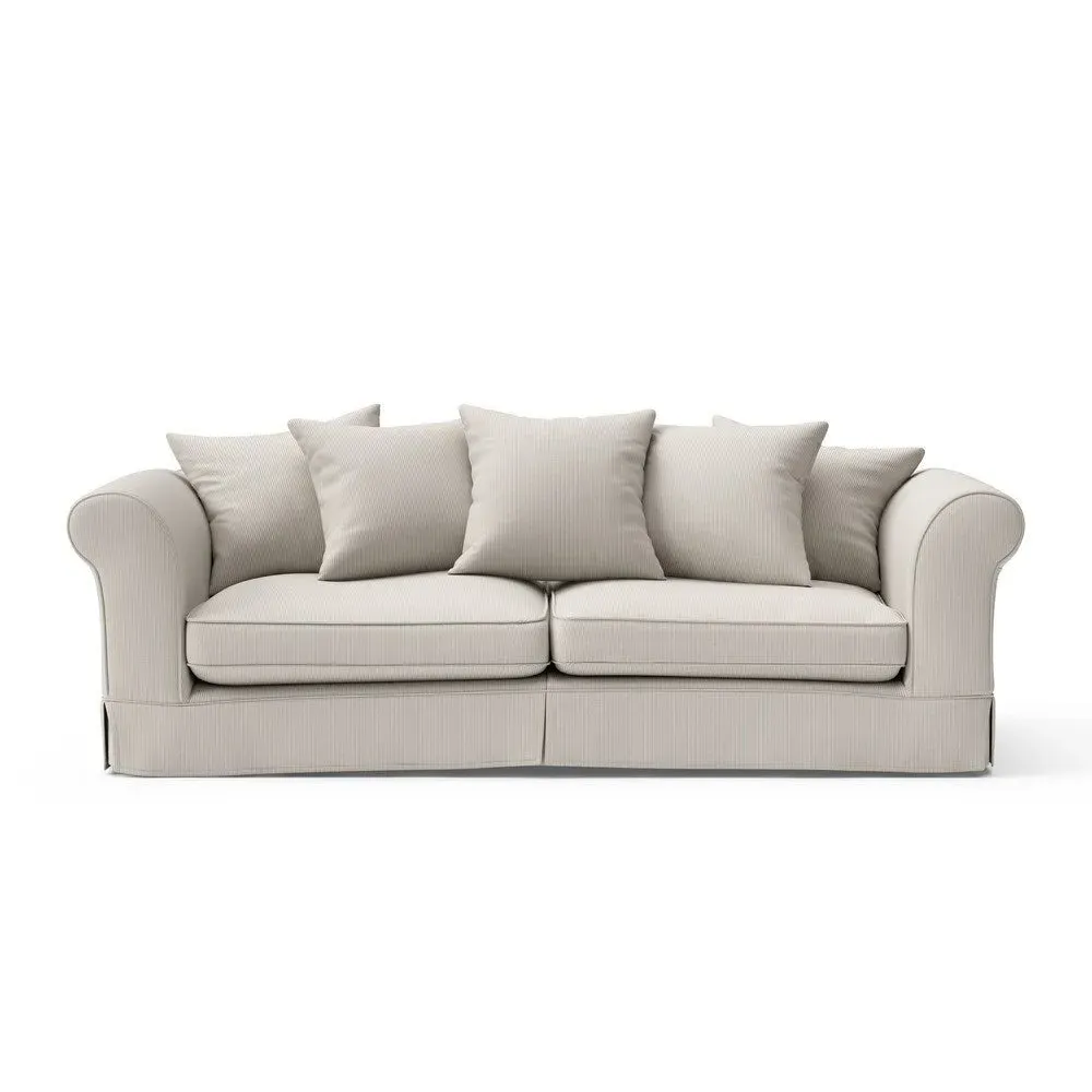 4-Seater Sofa with Removable Covers - Natural