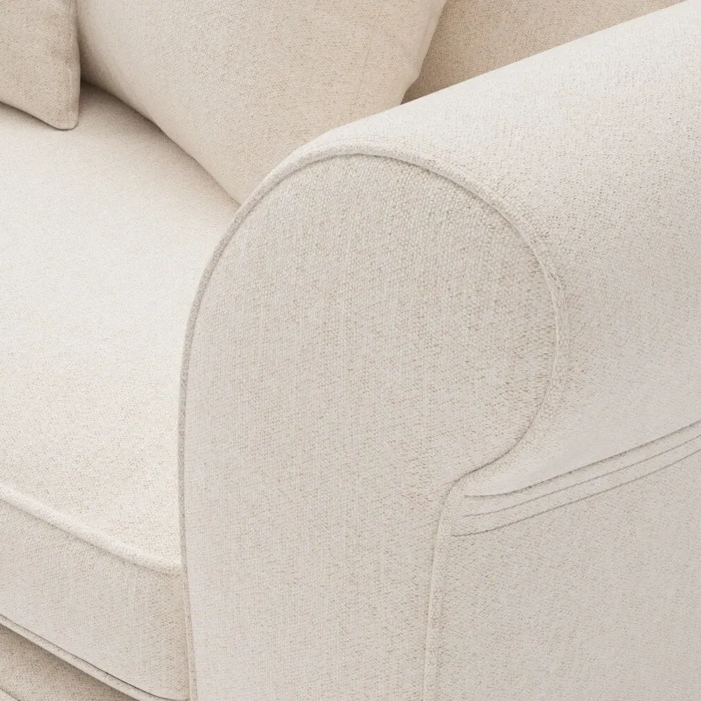 4-Seater Sofa with Removable Covers - Natural