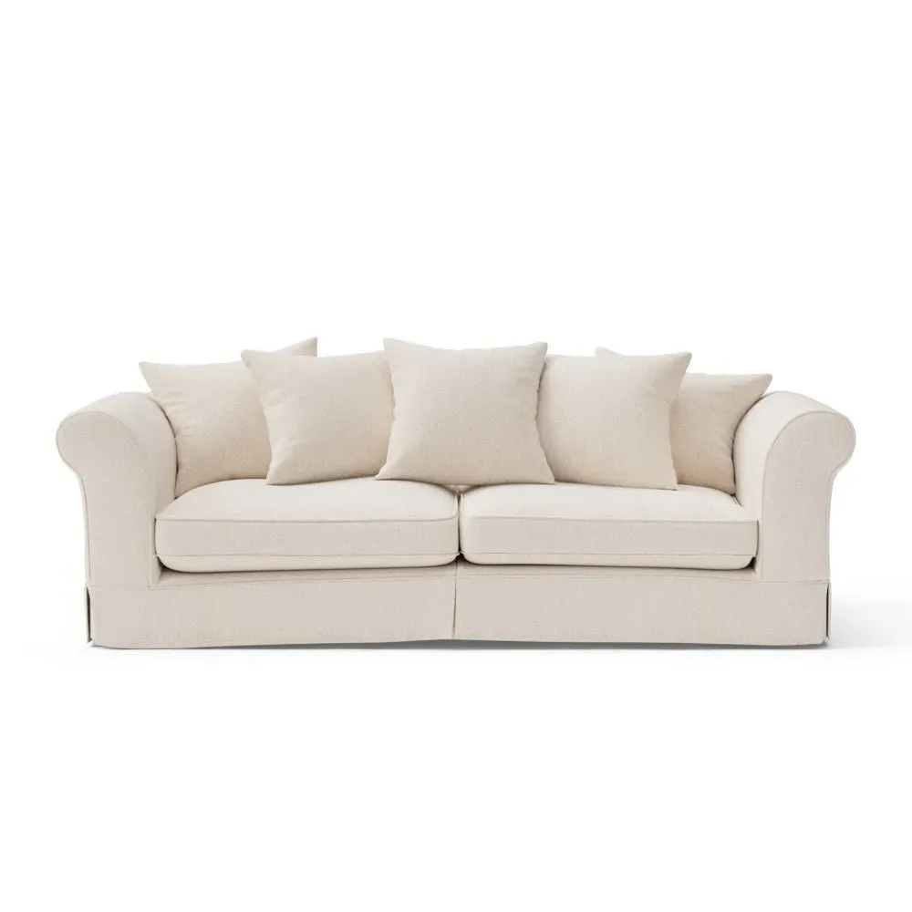 4-Seater Sofa with Removable Covers - Natural