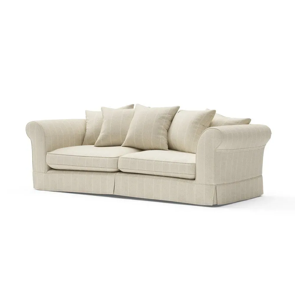 4-Seater Sofa with Removable Covers - Natural