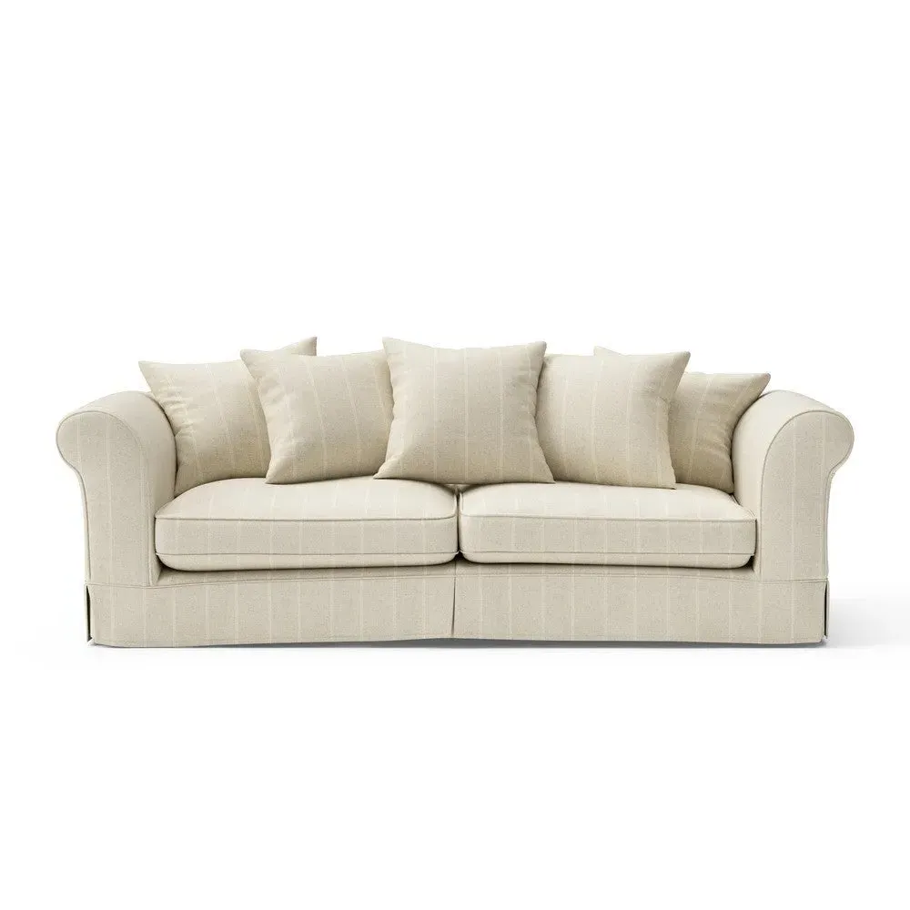 4-Seater Sofa with Removable Covers - Natural