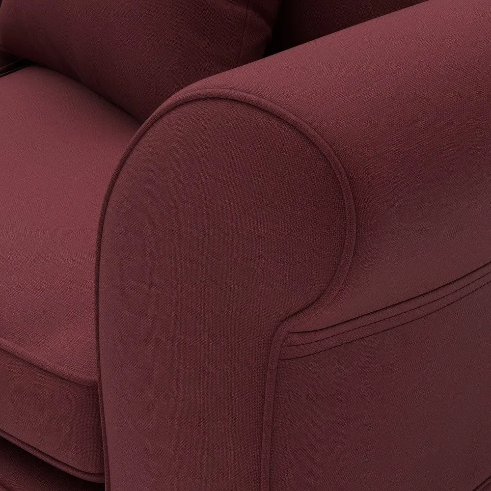 4-Seater Sofa with Removable Covers - Rosehip, Linen Mix