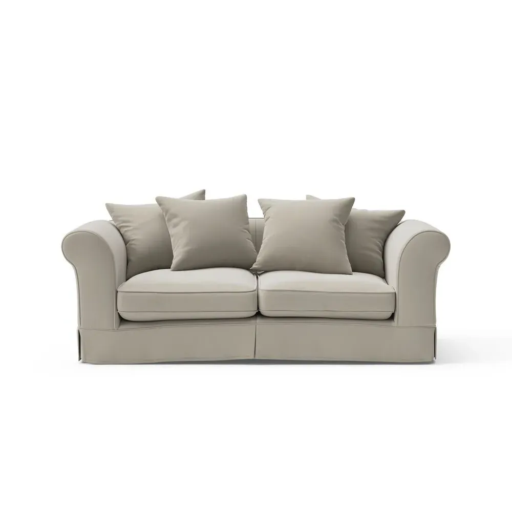 Wilson 3-Seater Sofa - Grey, Velvet image