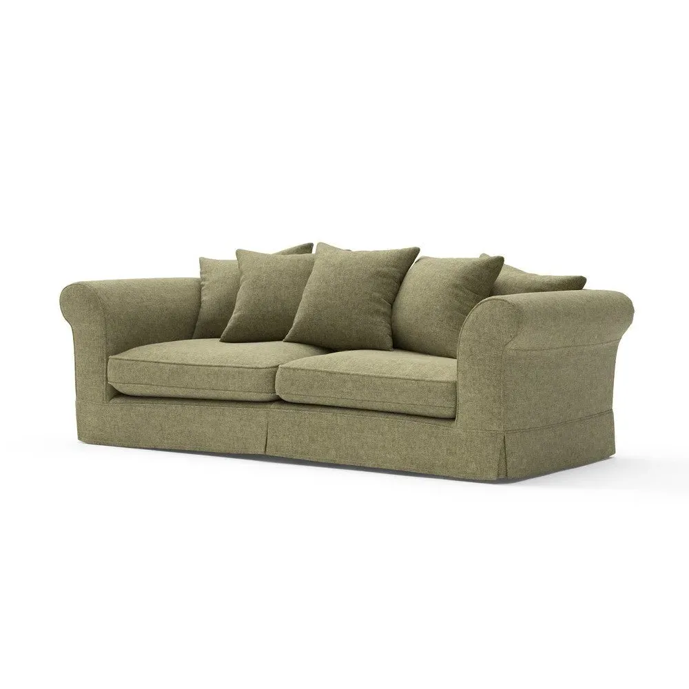 Wilson 4-Seater Sofa with Removable Covers - Sage, Aquaclean Oxford