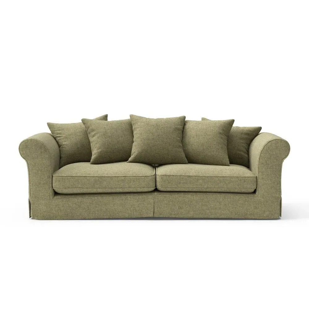 Wilson 4-Seater Sofa with Removable Covers - Sage, Aquaclean Oxford