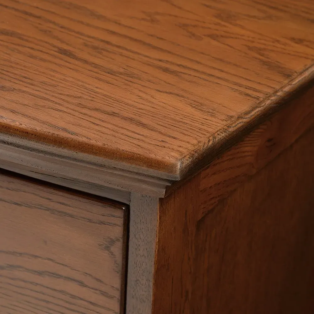 Pair of Bedside Tables - Dark Oak