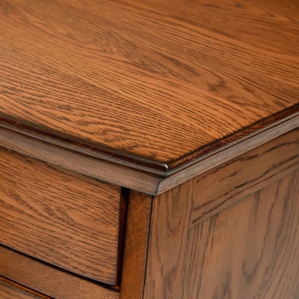 Vanity Tall Boy with Storage - Brown, Oak