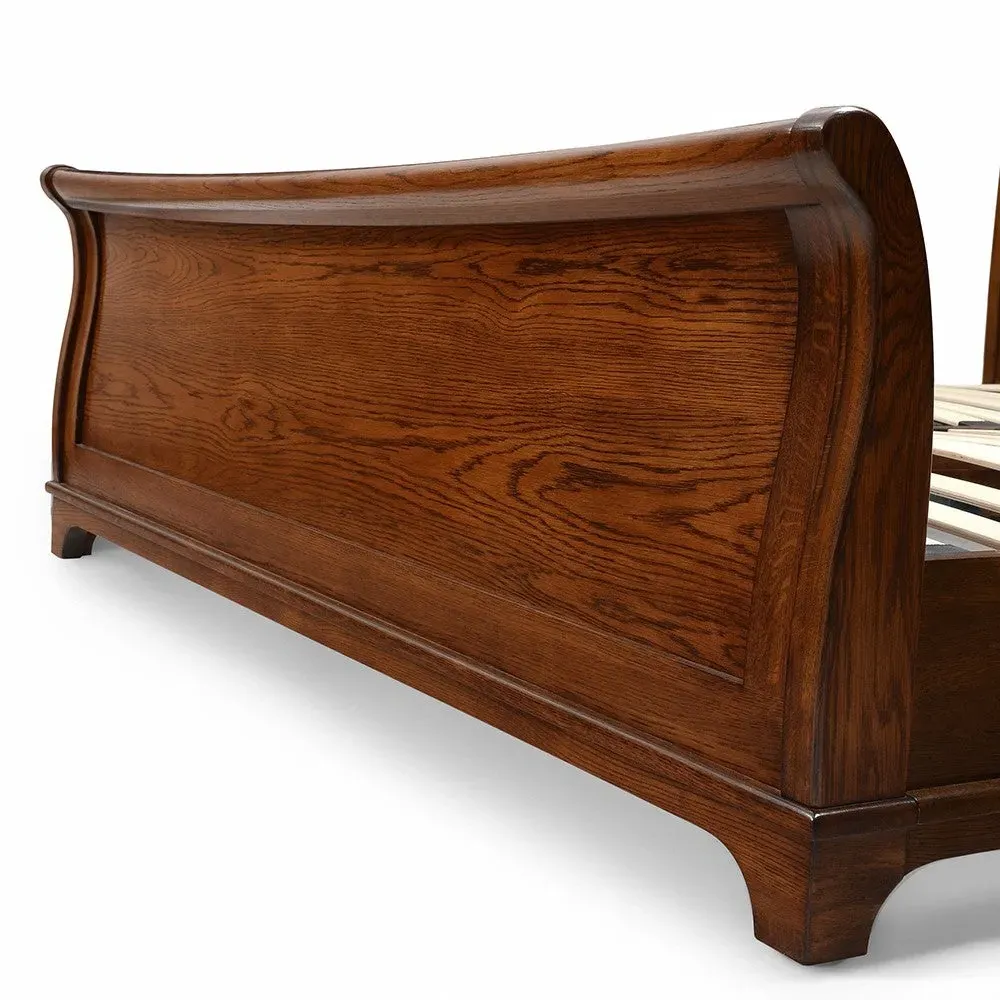 Winchcombe Double Sleigh Bed - Dark Oak