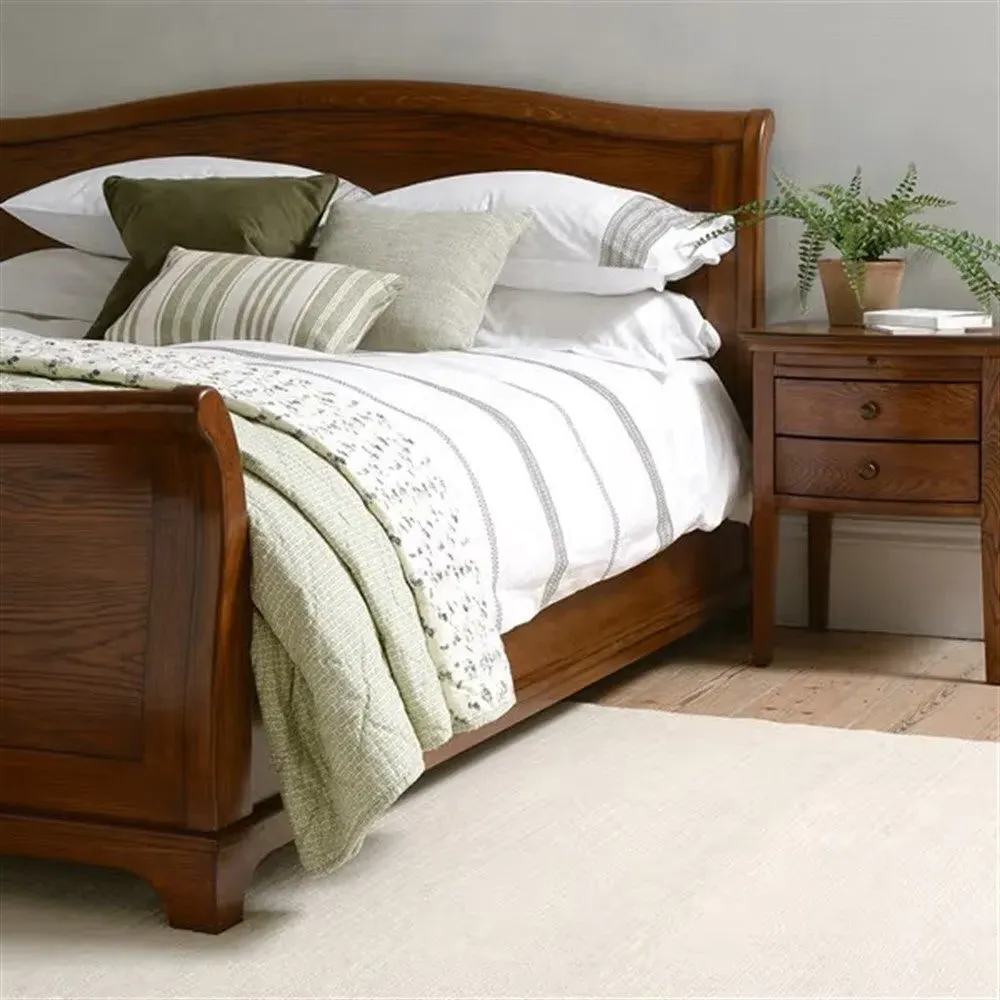 Winchcombe Double Sleigh Bed - Dark Oak