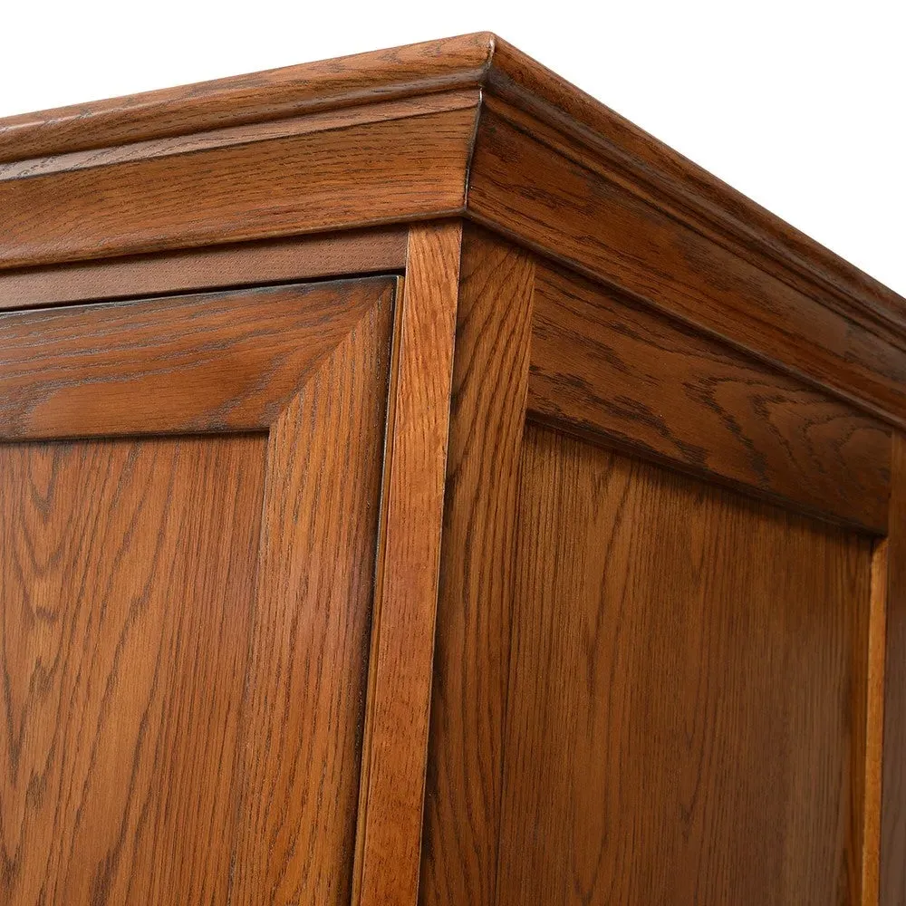 Winchcombe Double Wardrobe with Drawer - Dark Oak