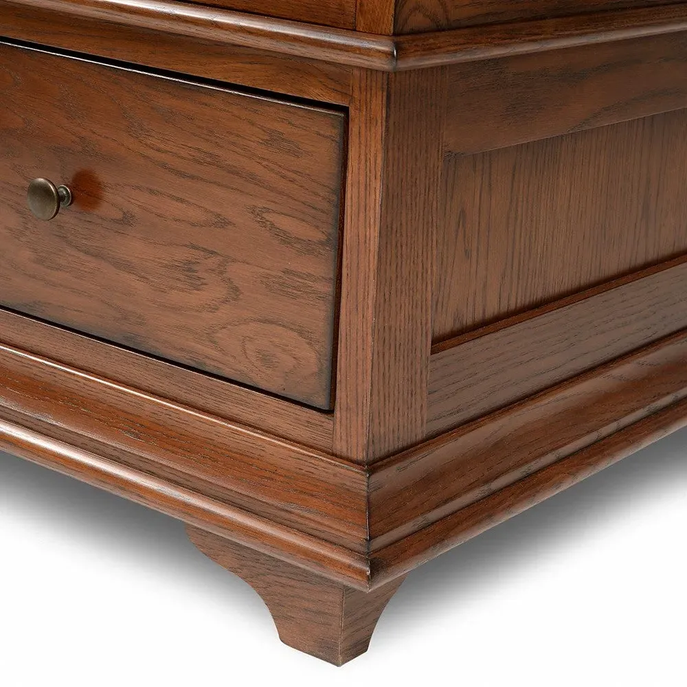 Winchcombe Double Wardrobe with Drawer - Dark Oak