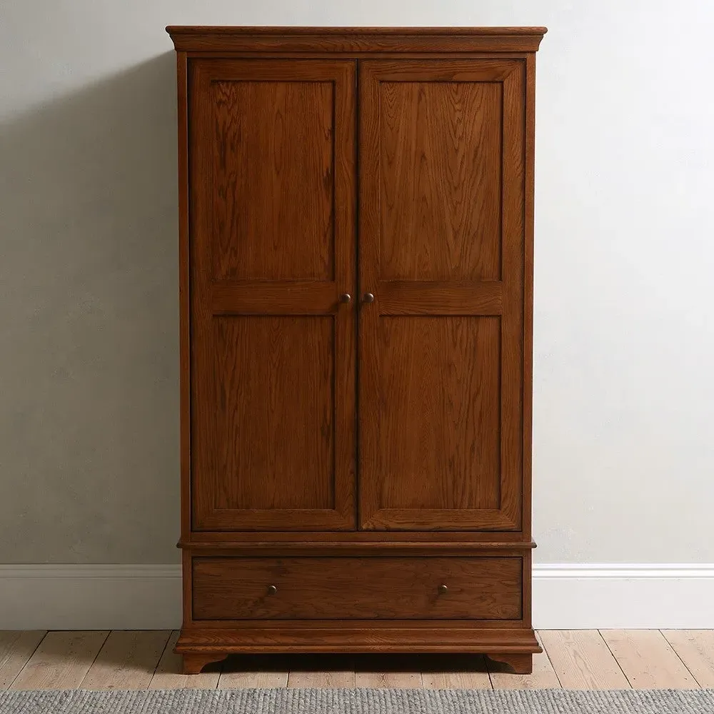 Winchcombe Double Wardrobe with Drawer - Dark Oak image