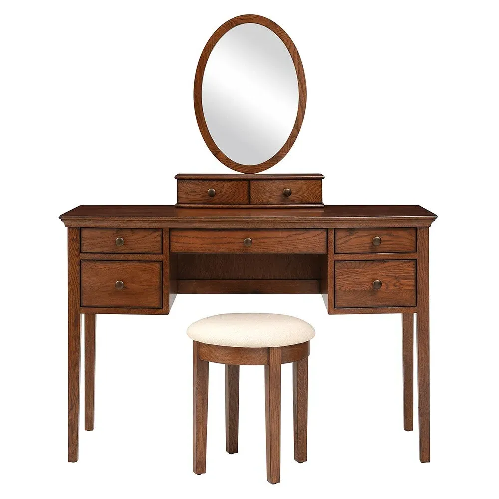 Winchcombe Dressing Table - Brown, Oak