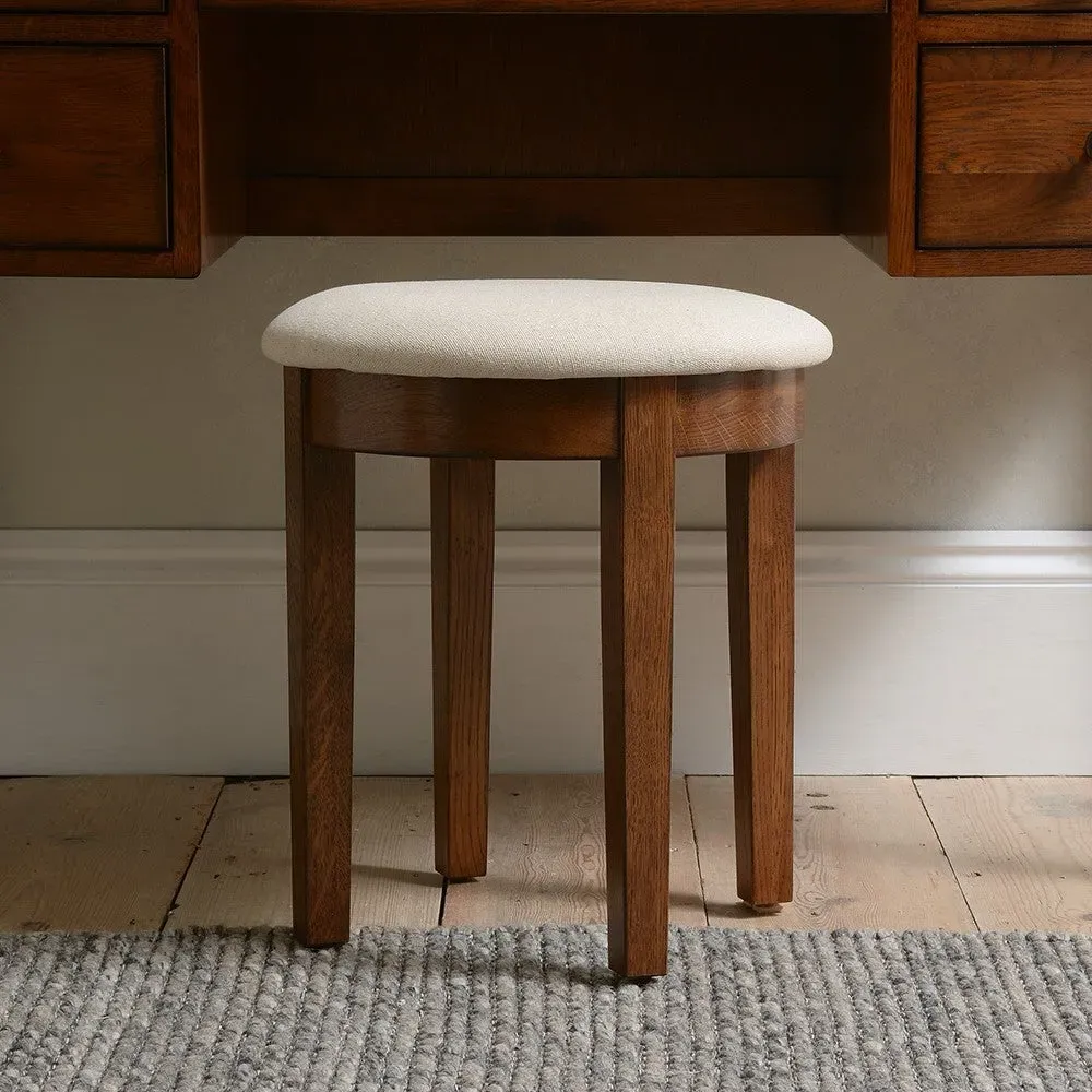 Winchcombe Dressing Table Stool - Brown, Oak