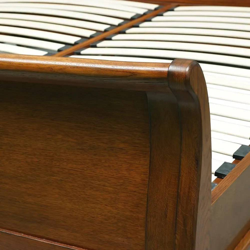 Winchcombe King Size Sleigh Bed - Dark Oak