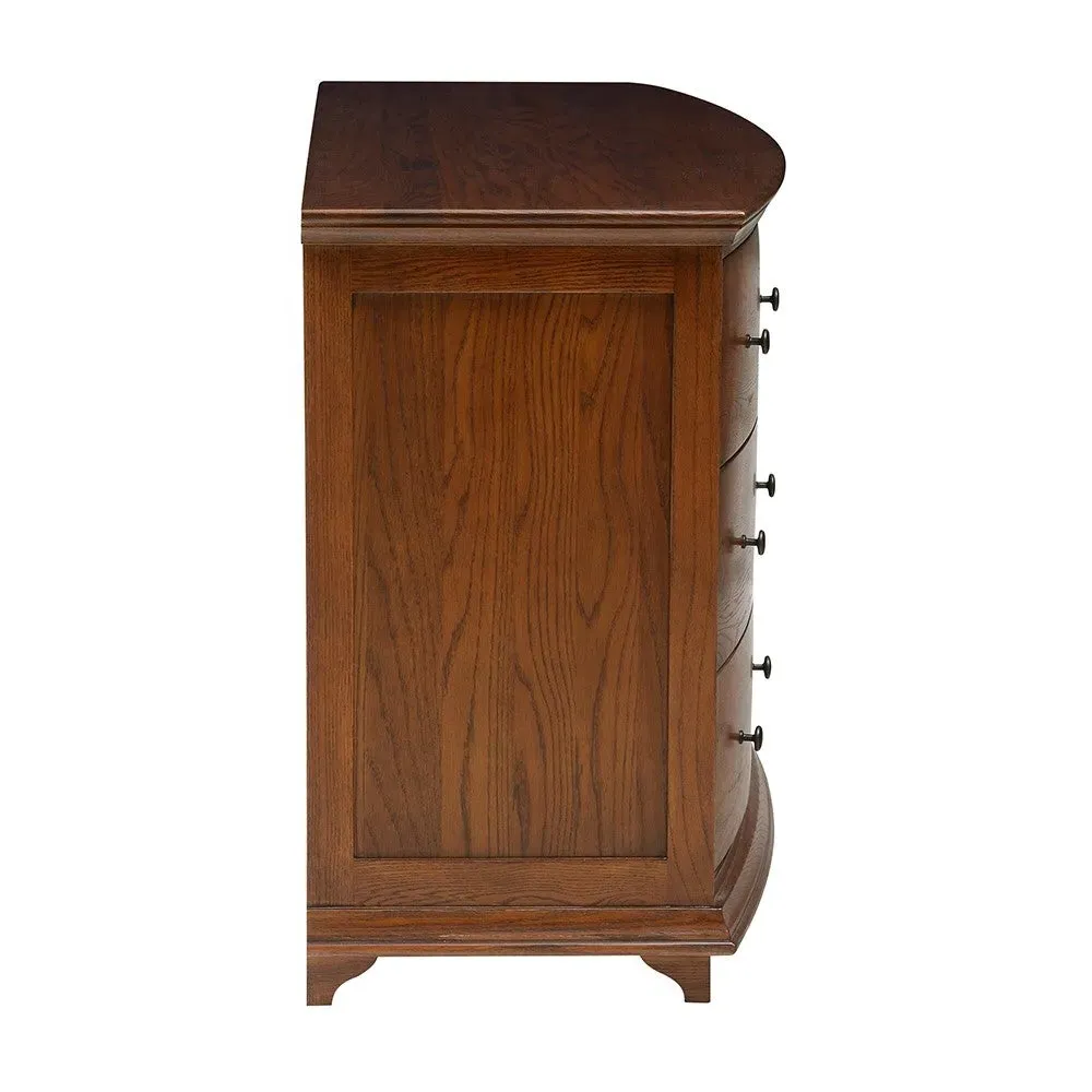 Winchcombe Low Wide 6 Drawer Chest - Brown, Oak