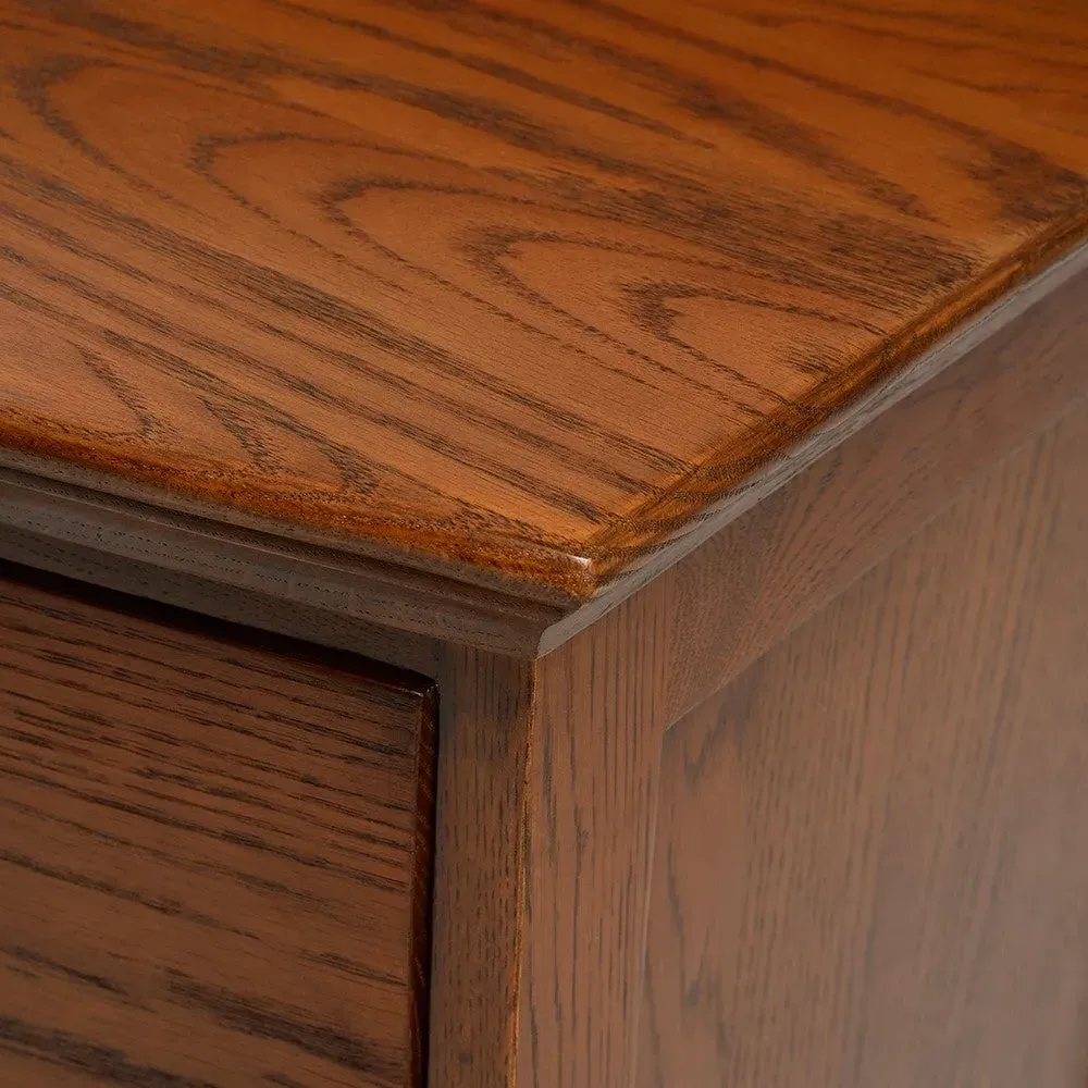 Winchcombe Low Wide 6 Drawer Chest - Brown, Oak