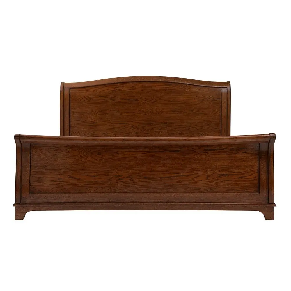 Winchcombe Super King Sleigh Bed - Brown, Oak