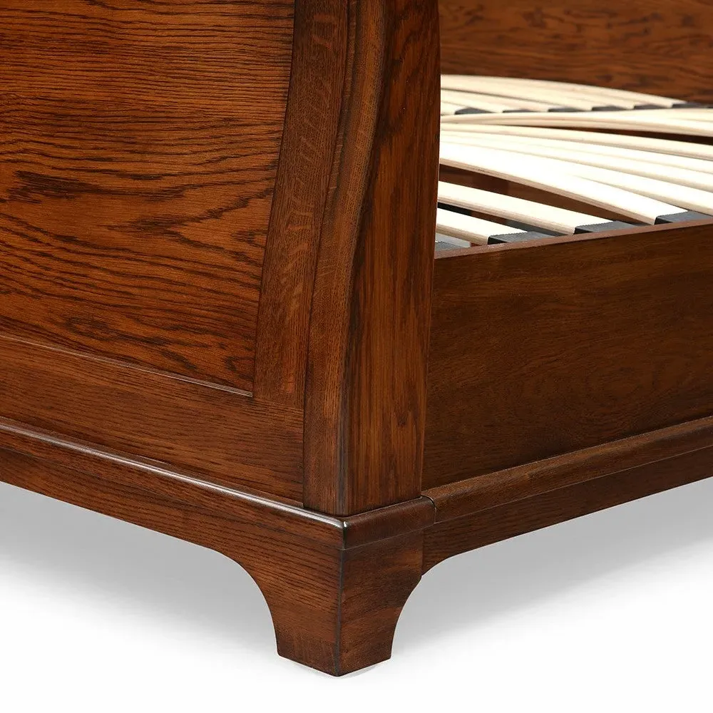 Winchcombe Super King Sleigh Bed - Brown, Oak