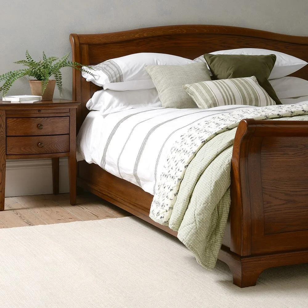 Winchcombe Super King Sleigh Bed - Brown, Oak