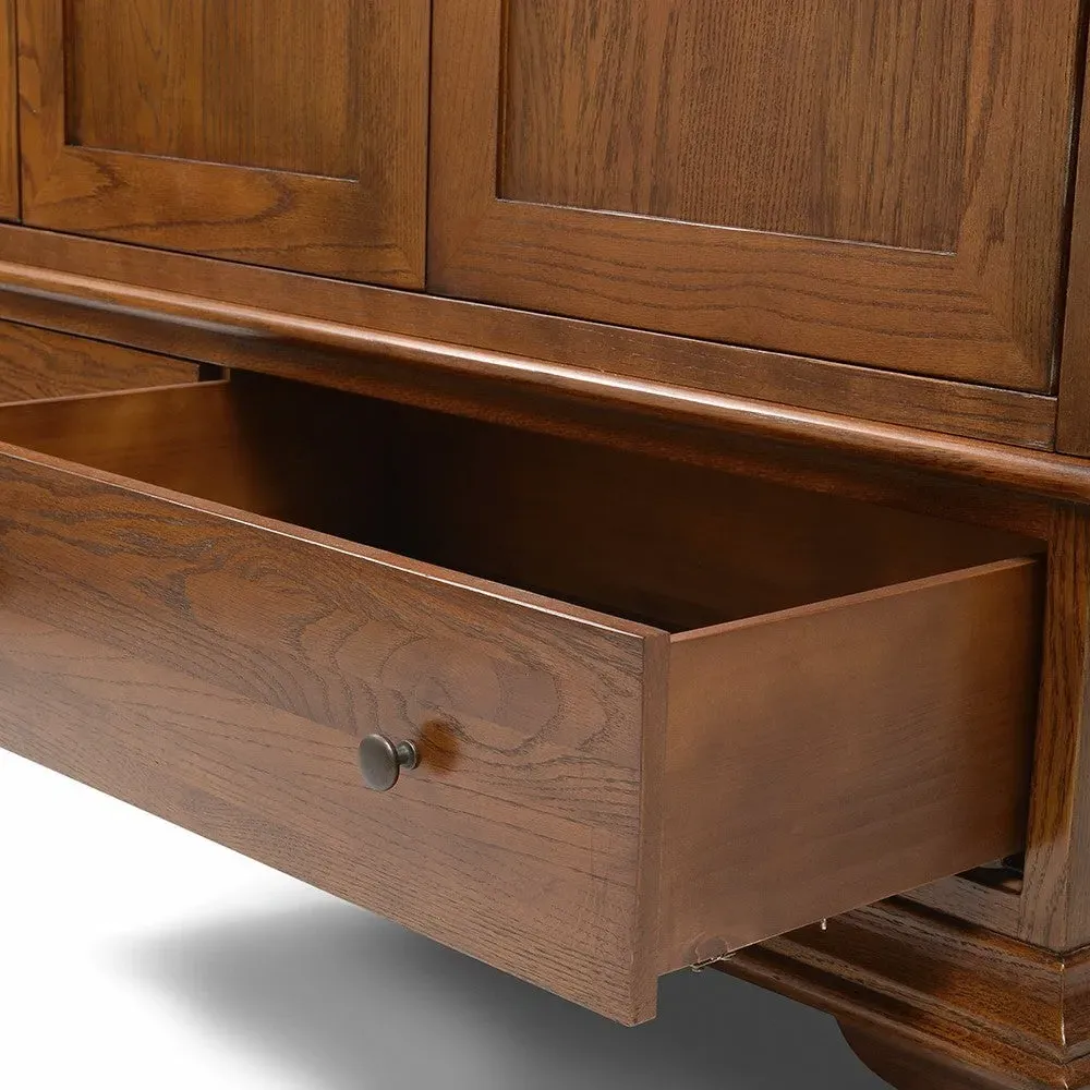 Triple Wardrobe with Storage - Dark Oak by The Cotswold Company, image 11