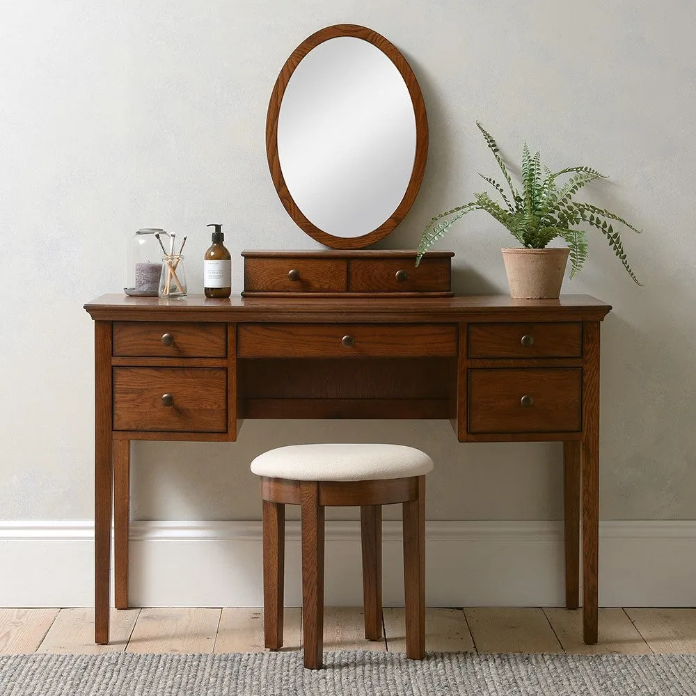 Winchcombe Vanity Mirror with Storage - Brown, Oak