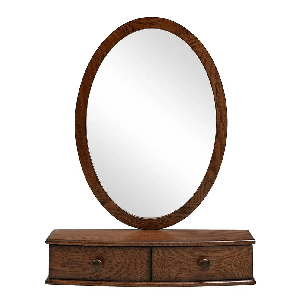 Winchcombe Vanity Mirror with Storage - Brown, Oak