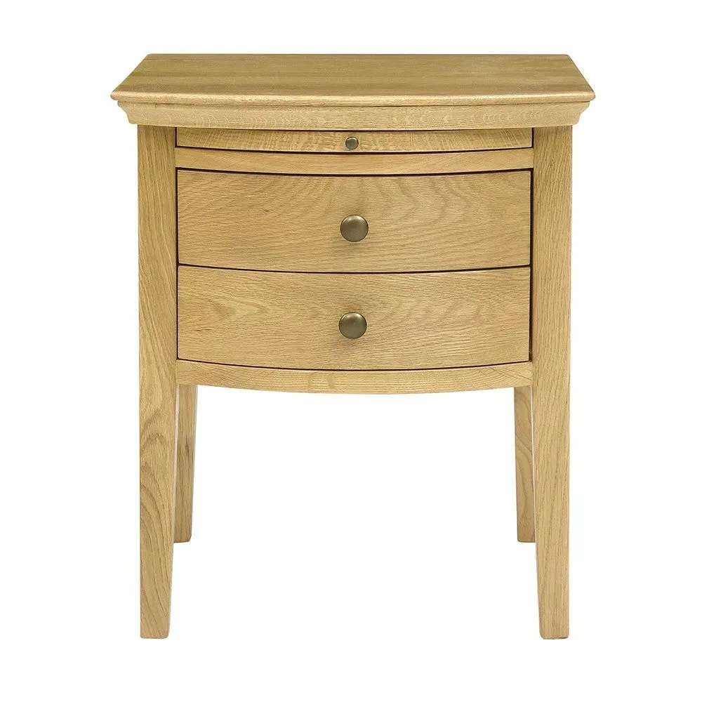 Set of 2 Nightstand with Drawer - Oiled Oak image