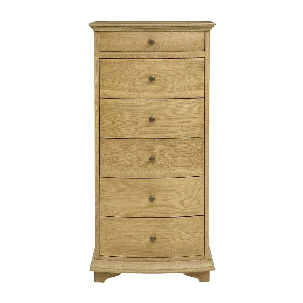 Vanity Tallboy with Storage - Oiled Oak