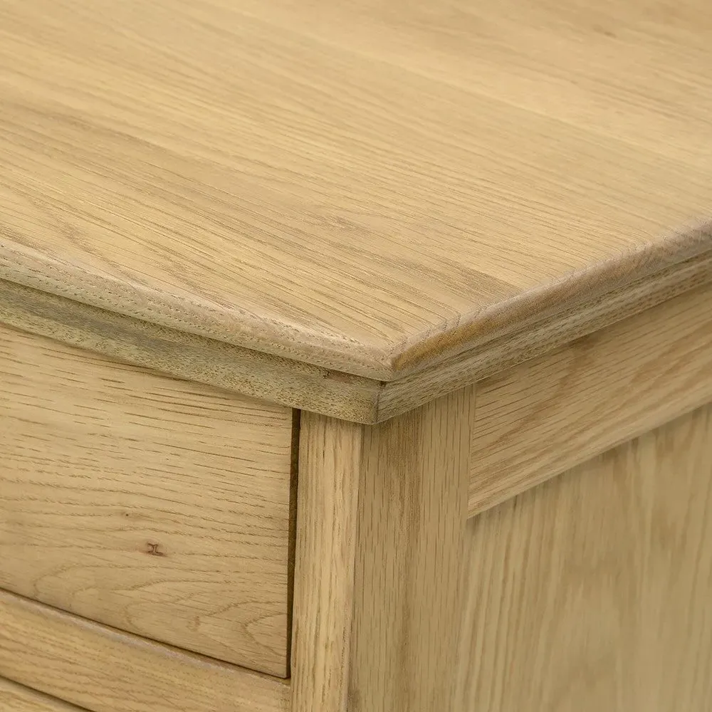 Vanity Tallboy with Storage - Oiled Oak