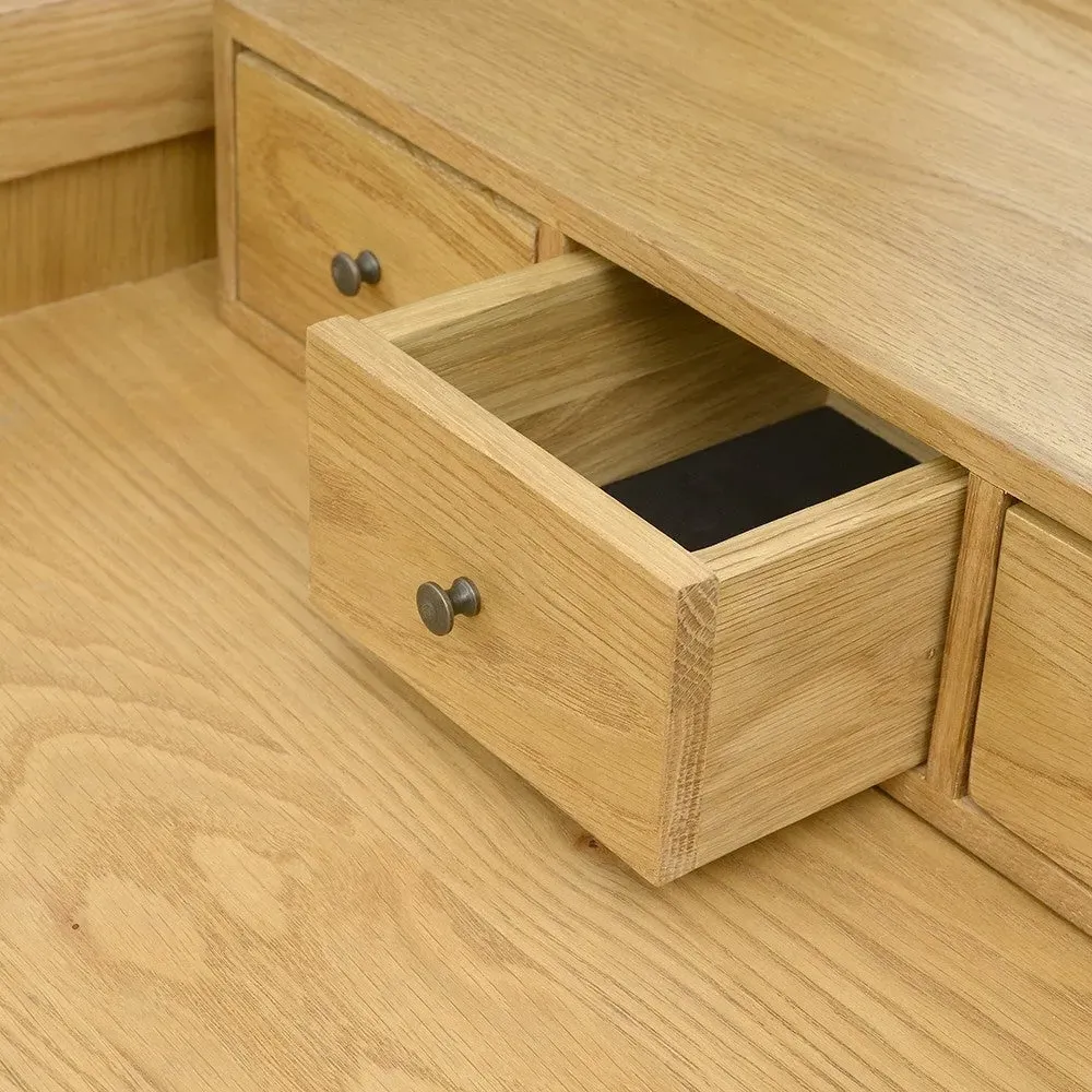 Vanity Tallboy with Storage - Oiled Oak