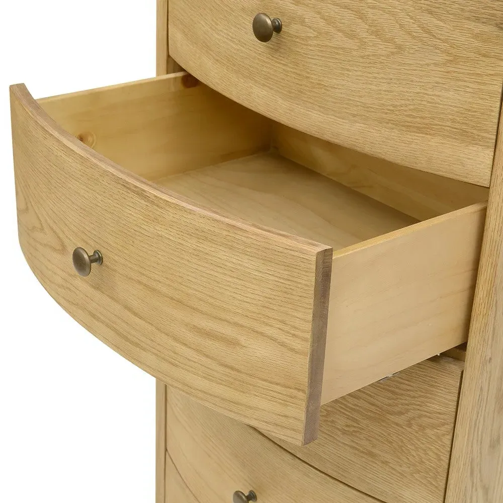 Vanity Tallboy with Storage - Oiled Oak