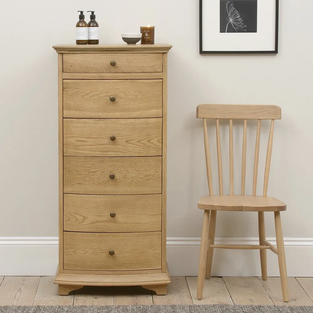Vanity Tallboy with Storage - Oiled Oak