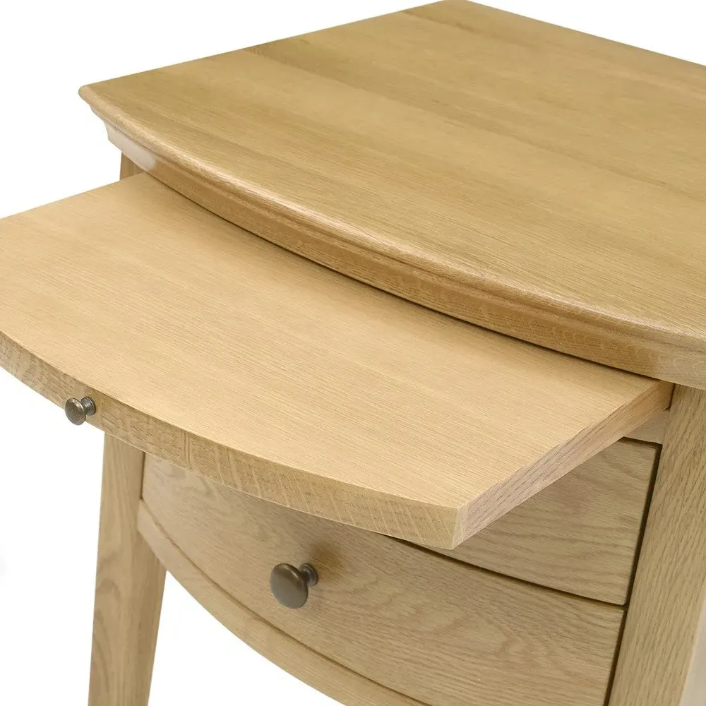 Winchcombe 2 Drawer Bedside Table - Oiled Oak