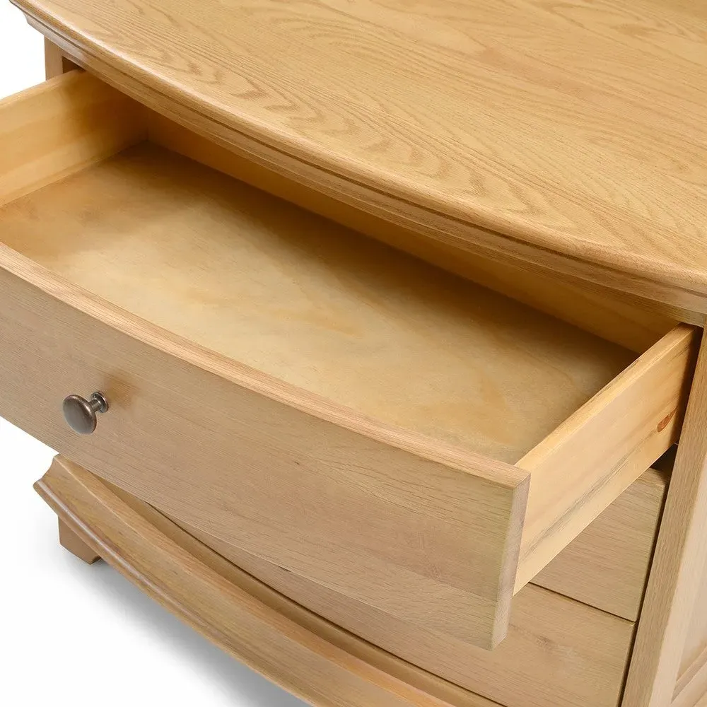 Winchcombe 3 Drawer Wide Bedside Table - Oiled Oak