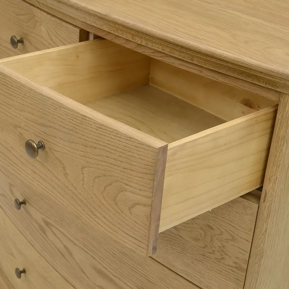 Winchcombe 5 Drawer Chest with Soft-Close - Oiled Oak